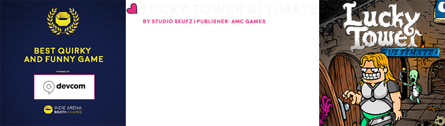 Best quirky and funny game. lucky tower ultimate by studio seufz. Escape from a dangerous tower where everything can be a weapon. Lucky Tower Ultimate is a slapstick, roguelike adventure that looks like a cartoon and feels like a joke. Slashy slashy!