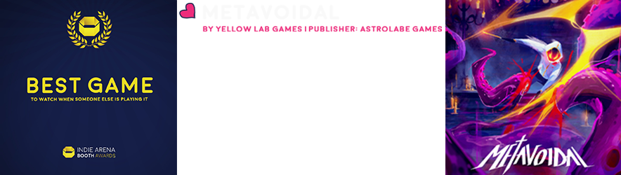 Best streamable game: metavoidal by yellow games lab. This is a Rock & Roguelite! Or rather, a game that’s infused with the power of metal. Play as a drummer as they escape the clutches of a threatening metal band... Or die trying!